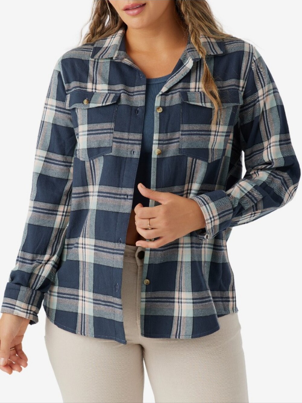 O'Neill Nash Plaid Flannel Cotton Shirt Jacket